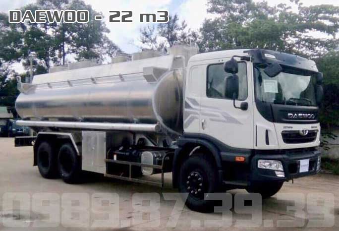 xe bồn chở xăng dầu 21 khối Daewoo