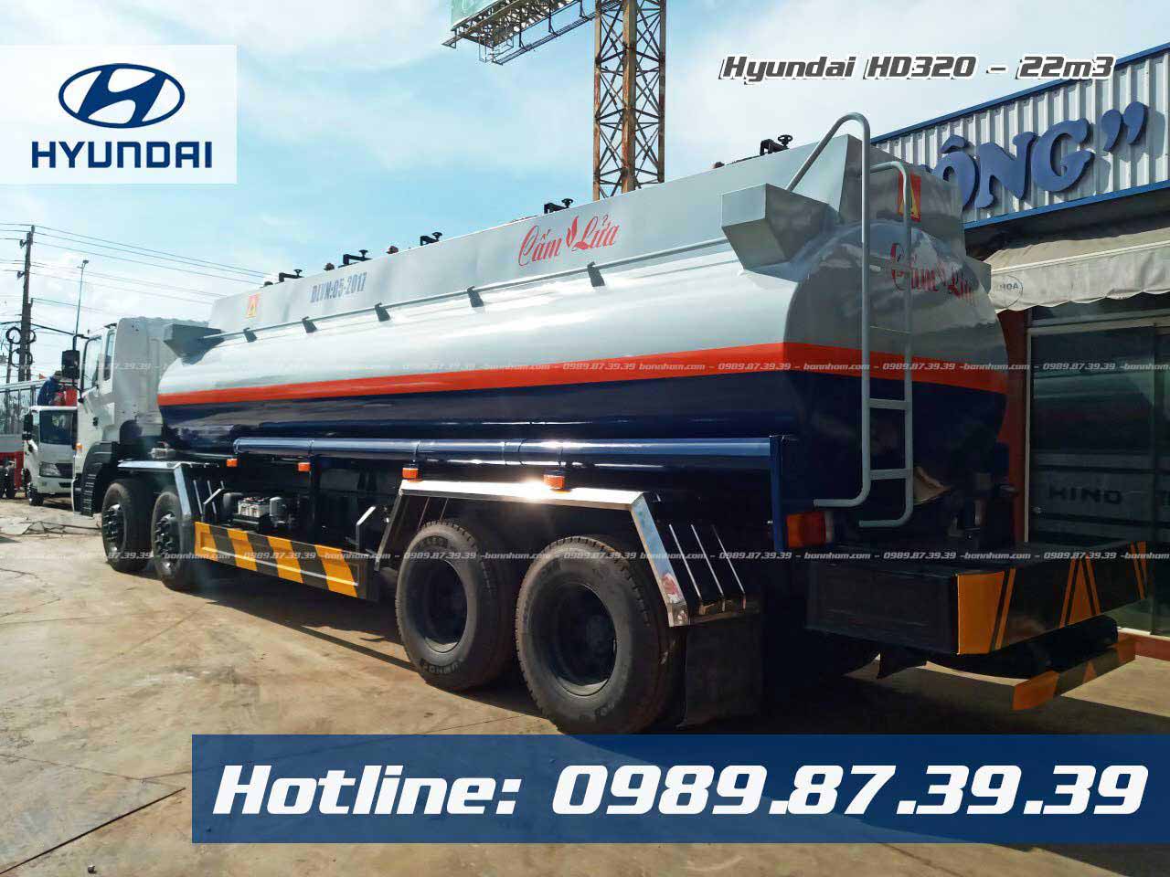 Xe bồn Hyundai HD320 22m3
