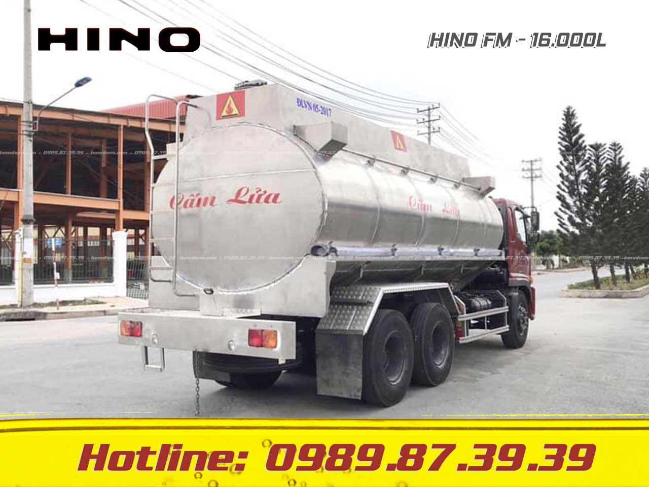 Xe bồn xitec chở dầu ăn thực vật Hino FM8JN7A 16000 L