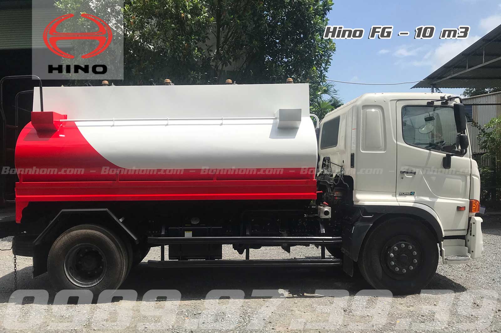Xe bồn chở xăng dầu 10m3 khối Hino FG Euro 4