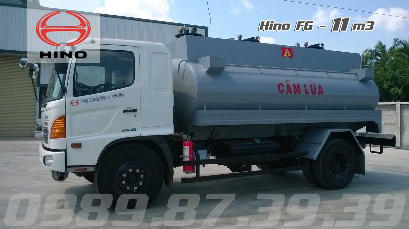 Xe bồn chở xăng dầu 11m3 khối Hino FG Euro 4