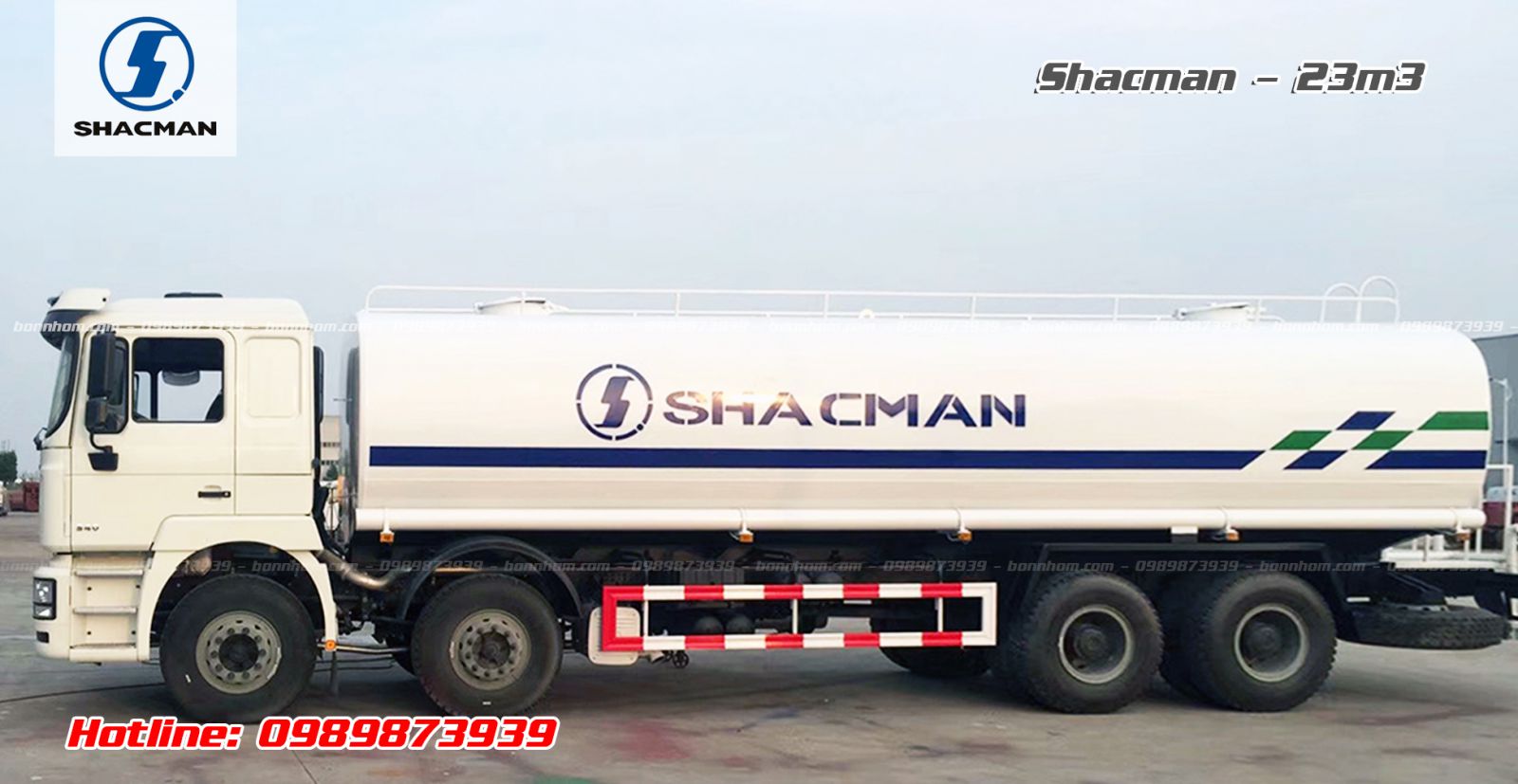 Xe bồn chở xăng dầu Shacman 4 chân 23m3 khối