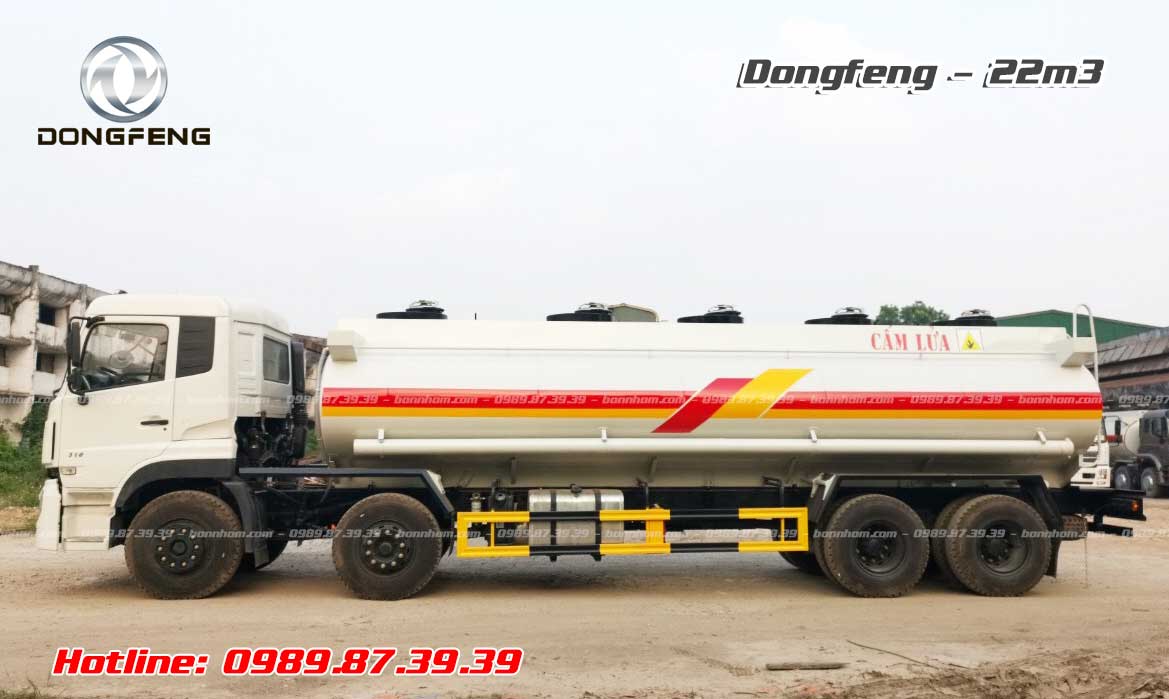 Xe bồn chở xăng dầu Dongfeng 4 chân 22m3 khối