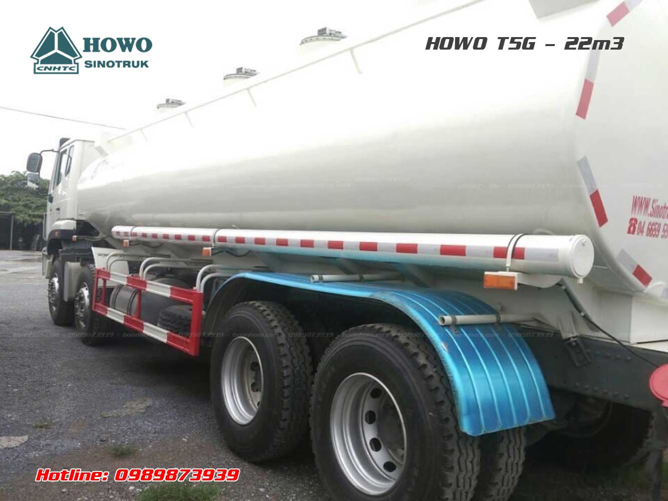 Xe bồn chở xăng dầu Howo T5G 4 chân 22m3 khối