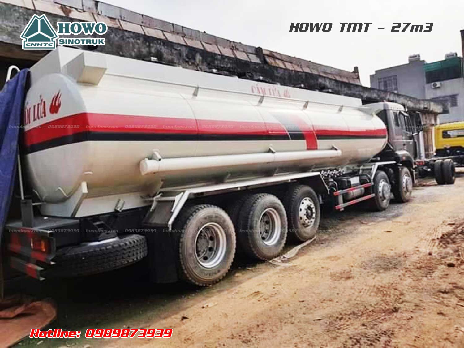 Xe bồn chở xăng dầu Howo TMT 5 chân 27m3 khối