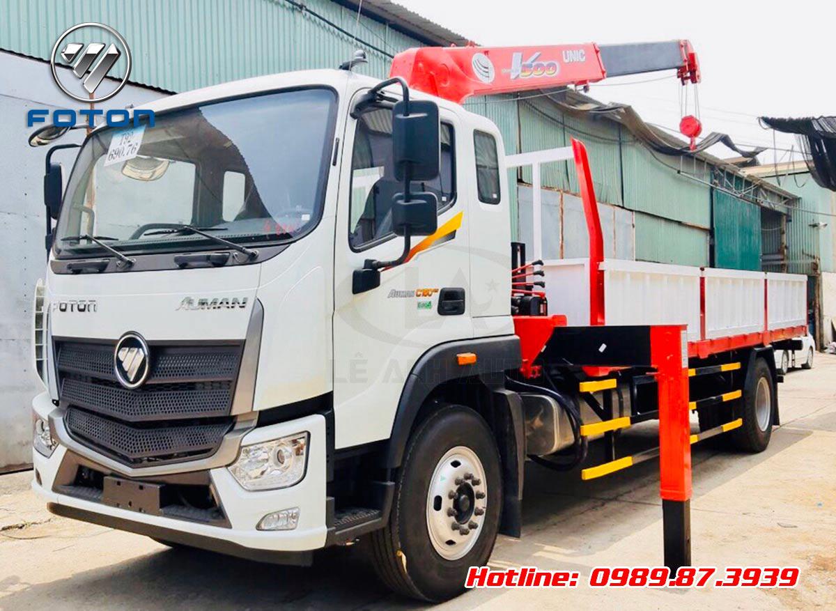 Xe tải Auman 8 tấn gắn cẩu Unic 5 tấn