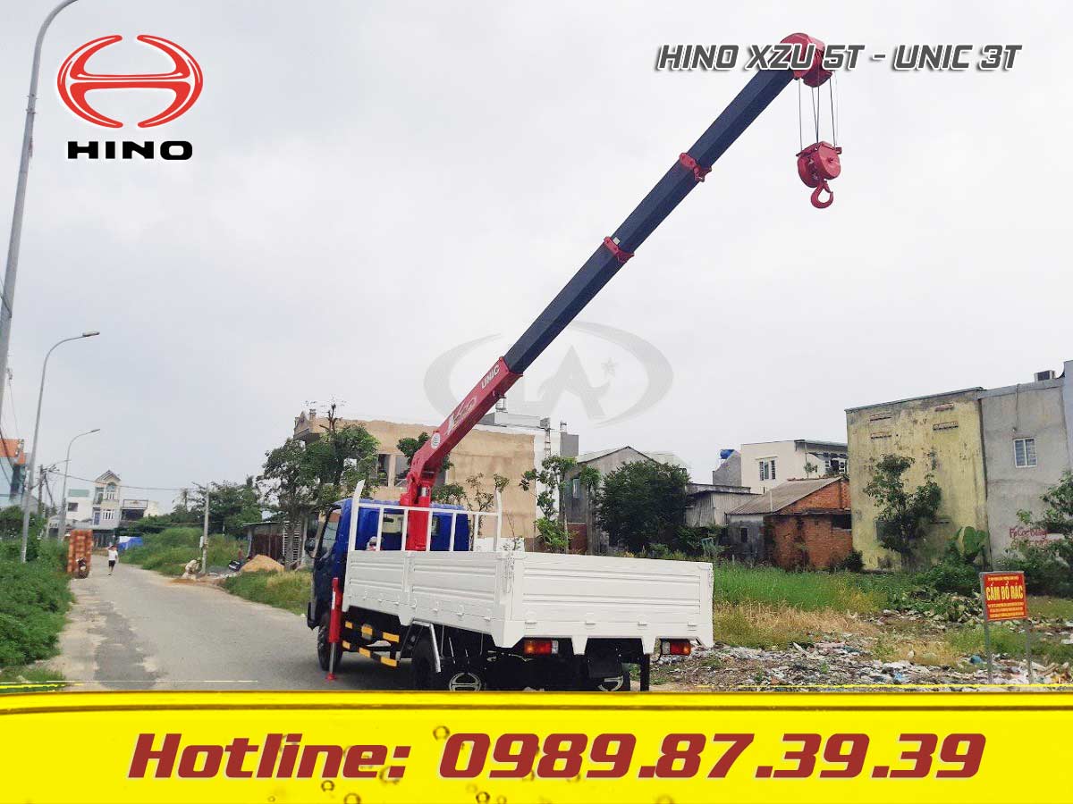 XE TẢI HINO XZU 5 TẤN GẮN CẨU UNIC 3 TẤN