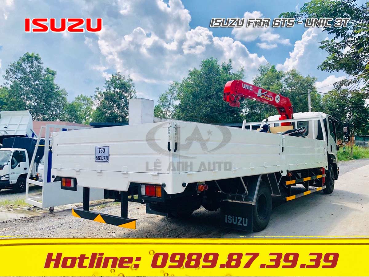 XE TẢI ISUZU FRR 6.5 TẤN GẮN CẨU UNIC 3 TẤN