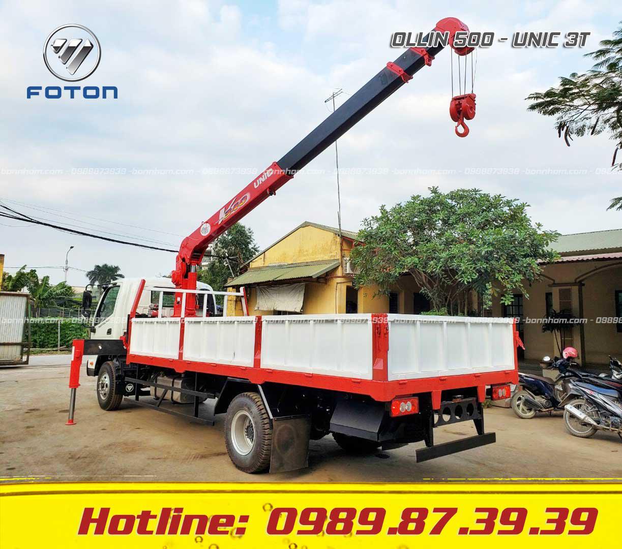 XE TẢI OLLIN 500 5 TẤN GẮN CẨU UNIC 3 TẤN