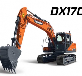 MÁY XÚC ĐÀO BÁNH XÍCH DOOSAN DX170LC GẦU 0.7 M3