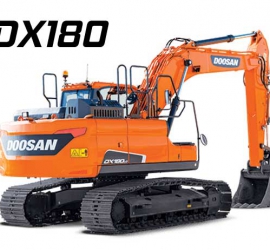MÁY XÚC ĐÀO BÁNH XÍCH DOOSAN DX180LC GẦU 0.8 M3