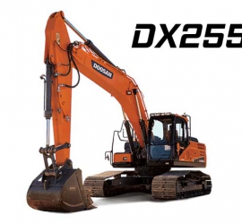 MÁY XÚC ĐÀO BÁNH XÍCH DOOSAN DX255LC GẦU 1.1 M3