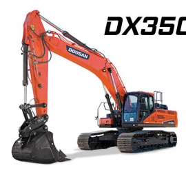MÁY XÚC ĐÀO BÁNH XÍCH DOOSAN DX350LC GẦU 1.9 M3