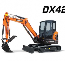 MÁY XÚC ĐÀO BÁNH XÍCH DOOSAN DX42 GẦU 0.15 M3