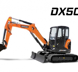 MÁY XÚC ĐÀO BÁNH XÍCH DOOSAN DX55 GẦU 0.17 M3