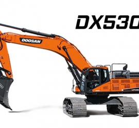 MÁY XÚC ĐÀO BÁNH XÍCH DOOSAN DX530LC GẦU 3.7 M3
