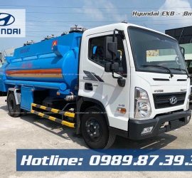 XE BỒN CHỞ XĂNG DẦU CẤP PHÁT LẺ LƯU ĐỘNG 8 KHỐI (8M3) HYUNDAI EX8