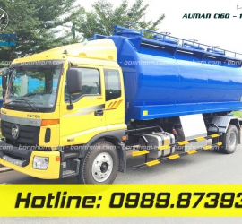 XE BỒN CHỞ CÁM THỨC ĂN CHĂN NUÔI GIA SÚC 14 M3 THACO AUMAN C160