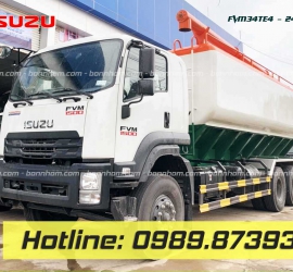 XE BỒN CHỞ THỨC ĂN CHĂN NUÔI GIA SÚC 24 M3 KHỐI ISUZU FVM