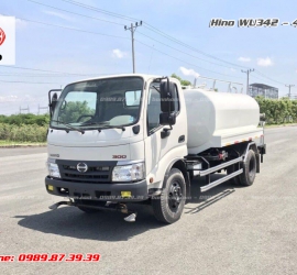 XE BỒN XITEC CHỞ NƯỚC TƯỚI CÂY RỬA ĐƯỜNG 4M3 KHỐI HINO DUTRO WU342