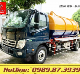 XE BỒN HÚT CHẤT THẢI BỂ PHỐT OLLIN 120 6 KHỐI