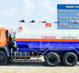 XE BỒN CHỞ XĂNG DẦU 18 KHỐI (18M3) KAMAZ 53229