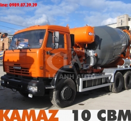XE BỒN TRỘN BÊ TÔNG 10 KHỐI KAMAZ