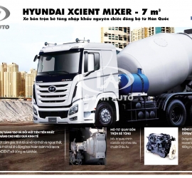 XE BỒN TRỘN BÊ TÔNG 7 KHỐI HYUNDAI TRAGO