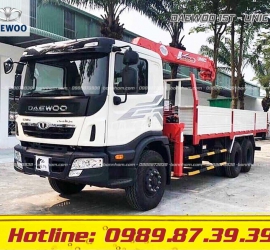 XE TẢI DAEWOO 3 CHÂN GẮN CẨU UNIC 5 TẤN